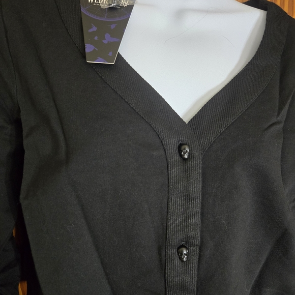 Killstar Black Cropped Cardigan - Picture 4 of 7